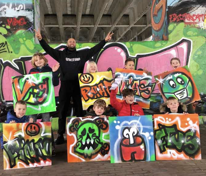 Graffitifun kinderfeestje