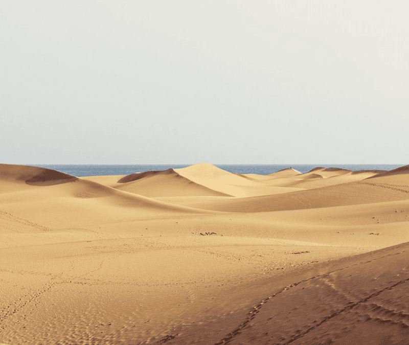 Zandduinen Beklimmen bij Playa de Maspalomas met kinderen